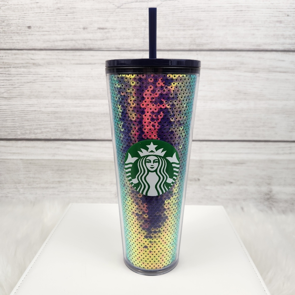 Starbucks Holiday 2020 Purple Sequin Color Shift Tumbler